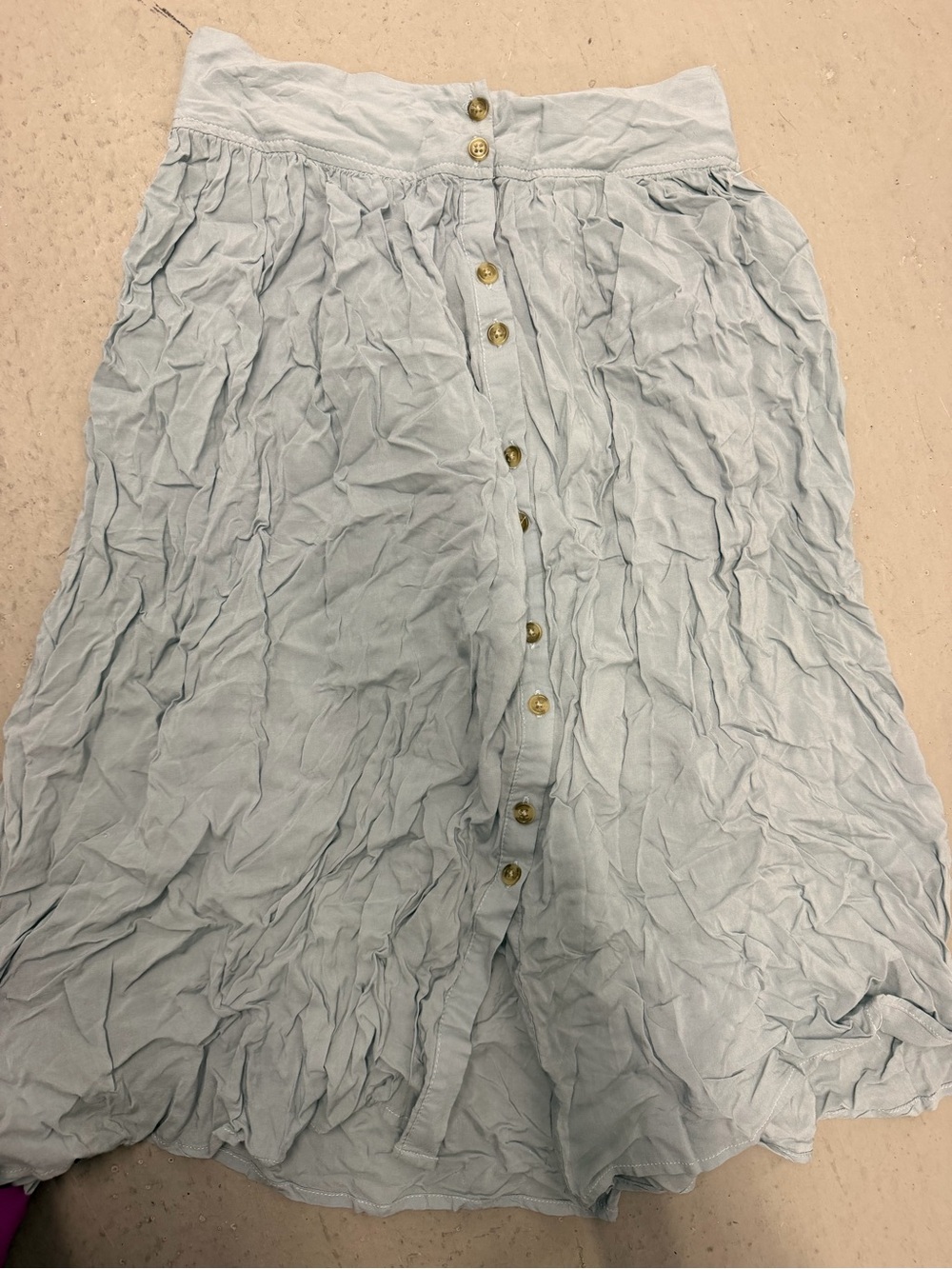 Light Blue Button-Front Women’s Skirt xs